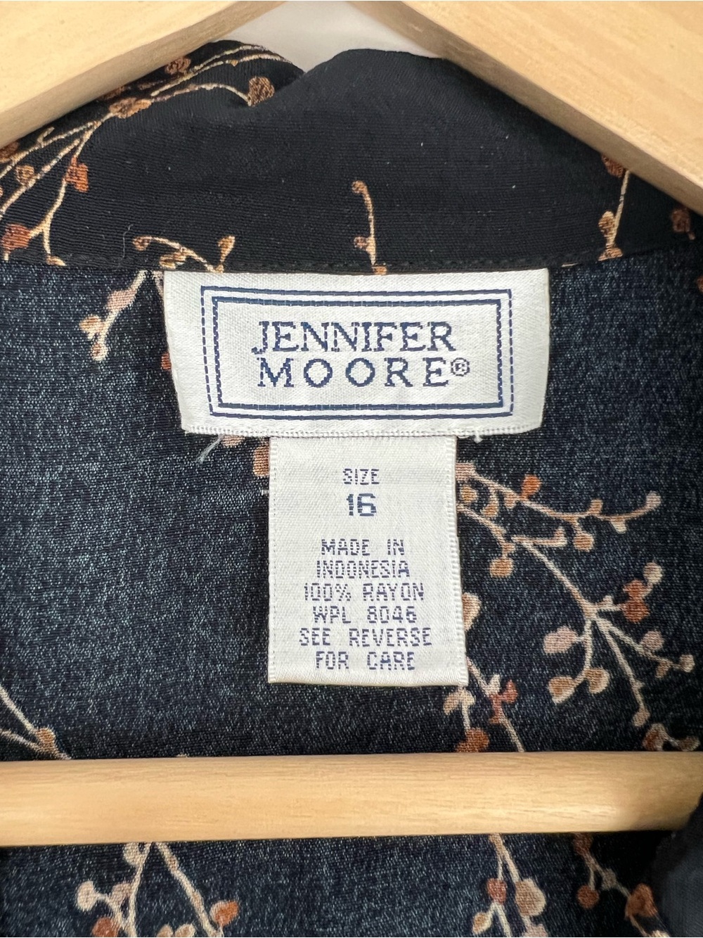 Jennifer Moore Vintage Black Dress Large - Picture 6 of 9